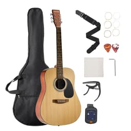 Gitara akustyczna typu dreadnought 41 cali / 1041,4 mm Naturalny zestaw dla początkujących, pokrowiec dla dorosłych - miniatura 2