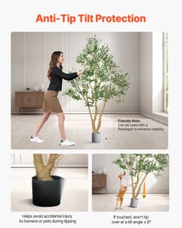 180 cm Sztuczne drzewo oliwne Wysoka roślina z doniczką do domowego biura - miniatura 9