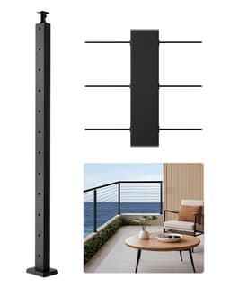 Słupek balustrady kablowej 42x1x2 cale, wstępnie nawiercony 1JZLGZXHS1063GGTD001V0 - miniatura 2