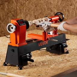 Tokarka stołowa do obróbki drewna, moc 1 KM/750 W, 304 x 465 mm, stołowa, stołowa, tokarka do drewna, prędkość od 0 do 3800 obr./min, zmienna, odpowiednia do toczenia misek, długopisów, kubków i małych rzeźb - miniatura 1