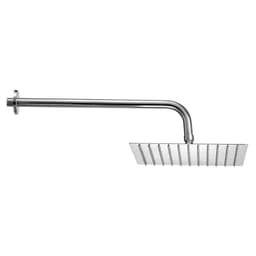 Zestaw baterii natryskowej, system prysznicowy z deszczownicą łazienkową z 10-calową (25,4 cm) kwadratową głowicą prysznicową i słuchawką natryskową, armatura ścienna do wanny z zaworem mosiężnym i zestawem wykończeniowym, chrom srebrny - miniatura 4