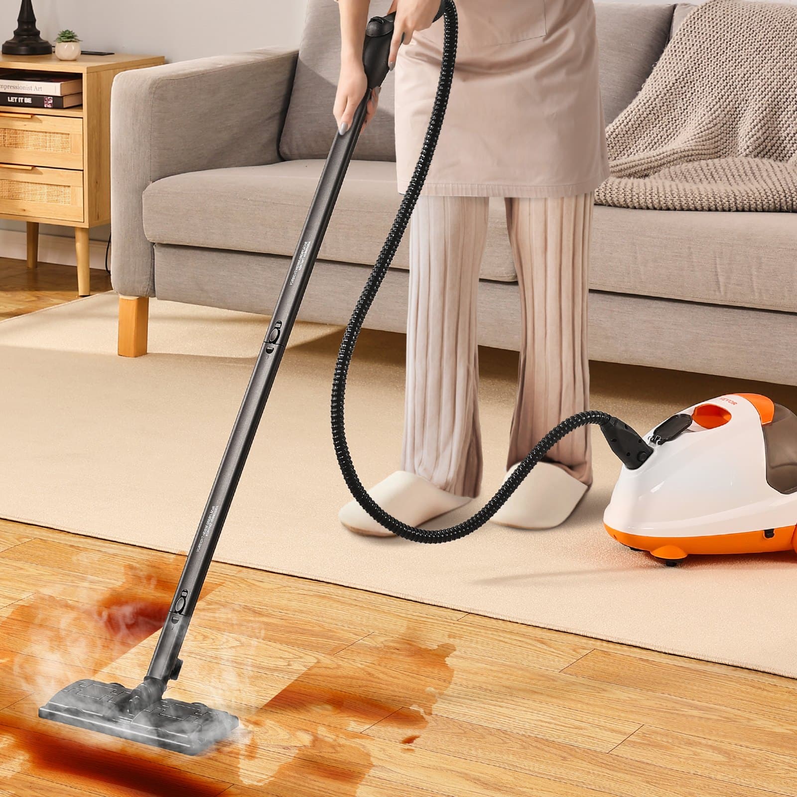 Odkurzacz parowy, wielofunkcyjny, wydajny parowiec z 23 akcesoriami, czyszczenie parowe z bardzo długim przewodem zasilającym, zbiornikiem 88 oz i uchwytem przenośnym, do fug, płytek, podłóg, urządzeń, domu i samochodu