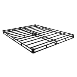 Rama łóżka typu box spring, rozmiar queen size, z tkaniną nadającą się do prania, wytrzymała metalowa rama do łóżka queen size, podstawa materaca 4 cale, maksymalna nośność 3500 funtów, łatwy montaż, 79,1 dł. x 59,4 szer. x 4 wys. - miniatura 5