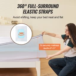 Materac nawierzchniowy Premium Memory Foam Fiber Fill Queen Grubość 76,2 mm 1524x2032x76,2 mm - miniatura 10