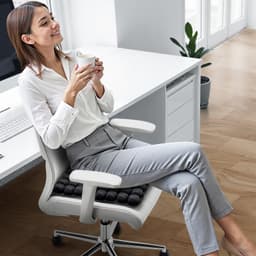 Nadmuchiwana poduszka na siedzenie, poduszka na siedzenie z 3D Air Cell zapewniająca ulgę w ucisku, wykonana z Lycry i TPU, z pompką ręczną, lekka i przenośna, idealna do podróży, biura, samochodu i samolotu - miniatura 1