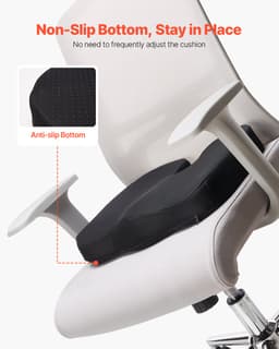 Poduszka na siedzenie, żel chłodzący + pianka memory foam, poduszka na siedzenie wózka inwalidzkiego z funkcją odciążenia, z wycięciem w kształcie litery U i zdejmowanym pokrowcem, lekka i przenośna, idealna do podróży, samochodu, biura i samolotu - miniatura 9