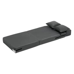 Rozkładana sofa, rozkładana sofa 3 w 1 z 2 poduszkami i zmywalnym pokrowcem, rozkładany fotel z pianki memory 25D o wysokiej gęstości, sofa futon do salonu, sypialni, ciemnoszara (pojedyncza) - miniatura 11
