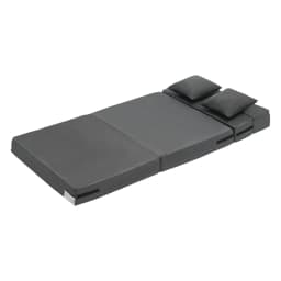Rozkładana sofa, rozkładana sofa 3 w 1 z 2 poduszkami i zmywalnym pokrowcem, rozkładany fotel z pianki memory 25D o wysokiej gęstości, sofa futon do salonu, sypialni, ciemnoszara (podwójna) - miniatura 3