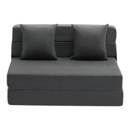 Rozkładana sofa, rozkładana sofa 3 w 1 z 2 poduszkami i zmywalnym pokrowcem, rozkładany fotel z pianki memory 25D o wysokiej gęstości, sofa futon do salonu, sypialni, ciemnoszara (podwójna) - miniatura 12