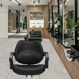 Fotel fryzjerski, fotel fryzjerski dla stylisty fryzur, fotel do stylizacji z wytrzymałą pompą hydrauliczną, obrotowy fotel fryzjerski 360° z podnóżkiem do szamponu Beauty Spa, maksymalne obciążenie 330 funtów, czarny - miniatura 1