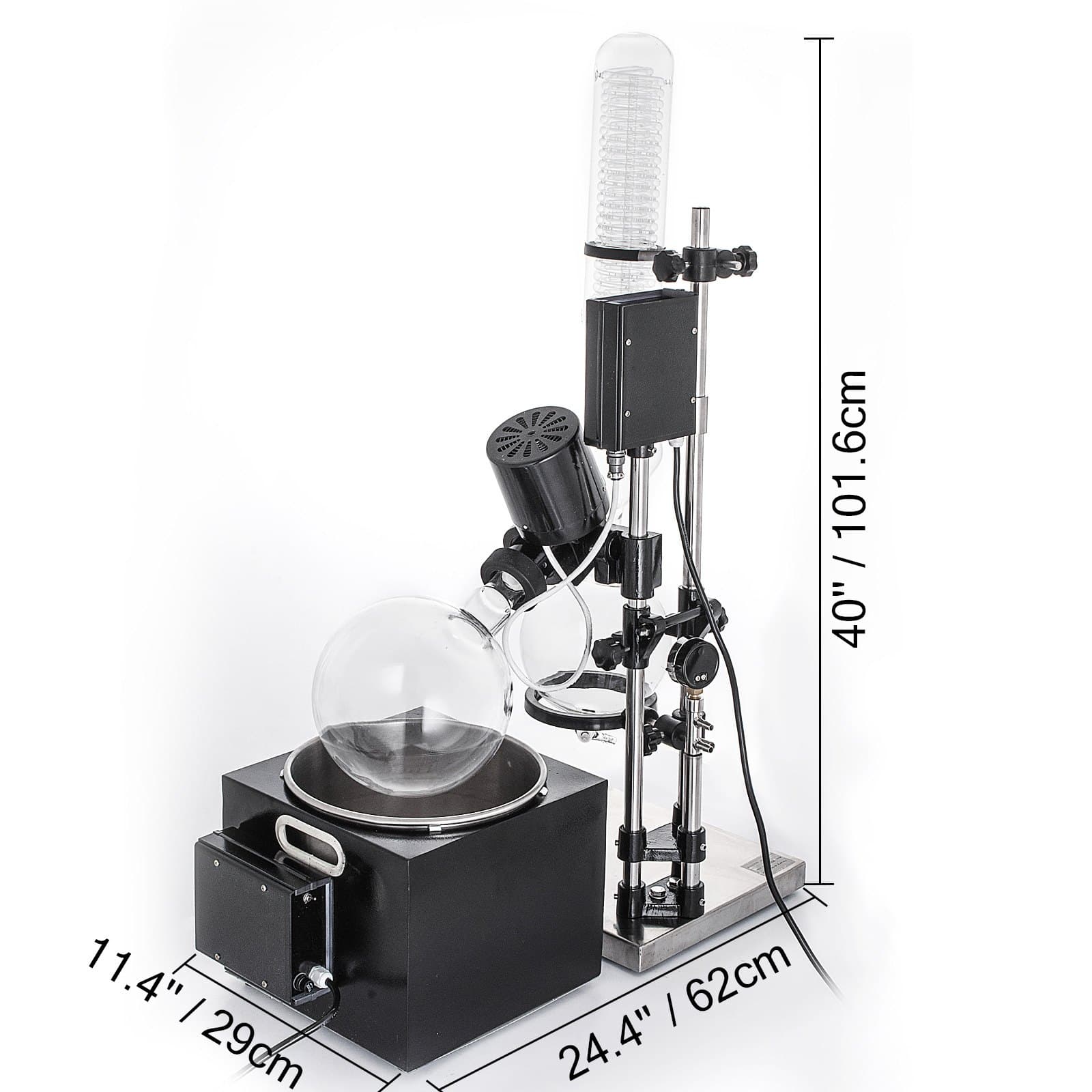 BuoQua RE-501 5L Wyparka rotacyjna RotoVap Lab Aparat do odparowywania próżniowego z podgrzewaniem łaźni wodnej w celu efektywnego usuwania rozpuszczalników