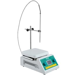 Płyta grzewcza z mieszadłem magnetycznym, maks. 100°C / 212°F, 0–2000 obr./min. Płyta grzewcza z mieszadłem magnetycznym, 2000 ml, płyta grzewcza z wyświetlaczem LED, stojak i mieszadła w zestawie, moc grzewcza 500 W - miniatura 5