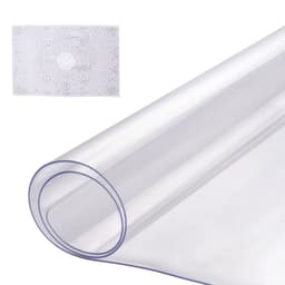 Plastikowy pokrowiec na stół, 14 x 24 cale, grubość 1,5 mm, przezroczysty ochraniacz stołu, prostokątna mata na biurko z PVC, wodoodporna i łatwa w czyszczeniu podkładka na biurko, do biura, komody, stołu jadalnego, szafki nocnej - miniatura 2