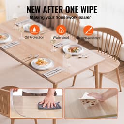 Plastikowy pokrowiec na stół, 14 x 24 cale, grubość 1,5 mm, przezroczysty ochraniacz stołu, prostokątna mata na biurko z PVC, wodoodporna i łatwa w czyszczeniu podkładka na biurko, do biura, komody, stołu jadalnego, szafki nocnej - miniatura 8