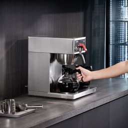 Ekspres przelewowy do kawy o pojemności 12 filiżanek, z 3 szklanymi karafkami i 3 płytami grzewczymi, ze stali nierdzewnej, do parzenia kawy metodą Pour Over, do restauracji, biura, kawiarni - miniatura 1