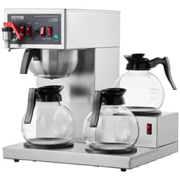 Ekspres przelewowy do kawy o pojemności 12 filiżanek, z 3 szklanymi karafkami i 3 płytami grzewczymi, ze stali nierdzewnej, do parzenia kawy metodą Pour Over, do restauracji, biura, kawiarni - miniatura 12
