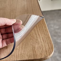 Gruby pokrowiec na stół 72x46 cali, przezroczysty ochraniacz na stół, przezroczysty obrus z PVC, ochraniacz na blat stołu, o grubości 1,5 mm, prostokątne podkładki na stół do jadalni - miniatura 1