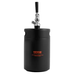 System kranu do piwa, mini beczka 5 l, 170 uncji, ciśnieniowy growler do piwa ze stali nierdzewnej 304, growler do beczki z wyświetlaczem ciśnienia, kran z regulatorem CO2, pierścień zabezpieczający przed przeciekaniem do piwa lane, piwo domowe, piwo rzemieślnicze - miniatura 3