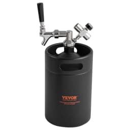 System kranu do piwa, mini beczka 5 l, 170 uncji, ciśnieniowy growler do piwa ze stali nierdzewnej 304, growler do beczki z wyświetlaczem ciśnienia, kran z regulatorem CO2, pierścień zabezpieczający przed przeciekaniem do piwa lane, piwo domowe, piwo rzemieślnicze - miniatura 12