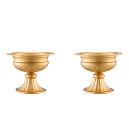 10 szt. wazonów na kwiaty ślubne o wysokości 16 cm/6,3 cala, metalowy element centralny wesela, złoty stojak na kompozycje kwiatowe, stojak ekspozycyjny na stoły, wesela, przyjęcia, rocznice, urodziny, dekoracje - miniatura 4