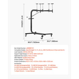 Podnośnik do zdejmowania twardego dachu, udźwig 90 kg, system zdejmowania i przechowywania twardego dachu Jeep, łatwa obsługa przez jedną osobę, kompatybilny z Jeep Wrangler 2 i 4-drzwiowy YJ, TJ, JK, JL i 4XE oraz Ford Bronco 4-drzwiowy i 6. generacji+ - miniatura 11
