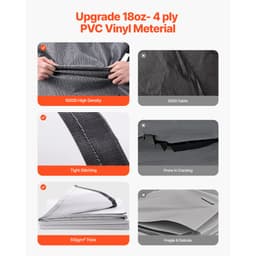 Kompletny zestaw markiz do przyczep kempingowych z napędem silnikowym, 14-stopowa, chowana markiza z aluminiową ramą, markiza zewnętrzna do przyczepy, pasująca do większości pojazdów kempingowych (wyblakły kolor) - miniatura 8