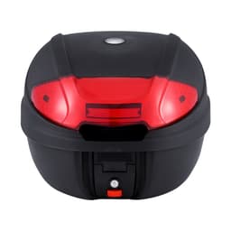 Kufer motocyklowy, uniwersalny, wytrzymały kufer motocyklowy z materiału PP z panelem odblaskowym, wodoodporny, odpinany kufer motocyklowy o pojemności 38 l z podstawą z wieloma otworami, pasujący do 99% ram motocyklowych - miniatura 4