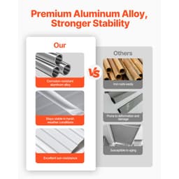 Markiza aluminiowa 60 x 42 cale, trwała markiza okienna, daszek drzwiowy, lekka i stabilna aluminiowa markiza do drzwi, zewnętrzna ochrona przed deszczem, śniegiem i słońcem do drzwi wejściowych, okien tarasowych i ganków - miniatura 7