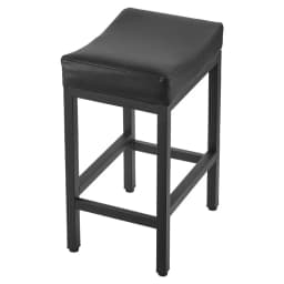 Zestaw 2 krzeseł barowych, wysokie, skórzane, PU, 62 cm, z siedziskiem siodłowym i metalowymi nogami, łatwe w montażu krzesło barowe bez oparcia, hokery barowe do kuchni, jadalni, kawiarni, czarne - miniatura 12