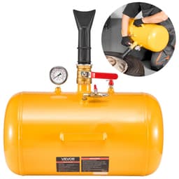 Pompka do opon pneumatycznych, 10 gal / 37,9 l, wytrzymałe narzędzie do pompowania opon, ciśnienie robocze 87-116 psi, pompka do siedzeń z wyzwalaczem pneumatycznym do quadów, ciągników, pickupów, ciężarówek, jeepów, kamperów i pojazdów UTV, żółta - miniatura 2