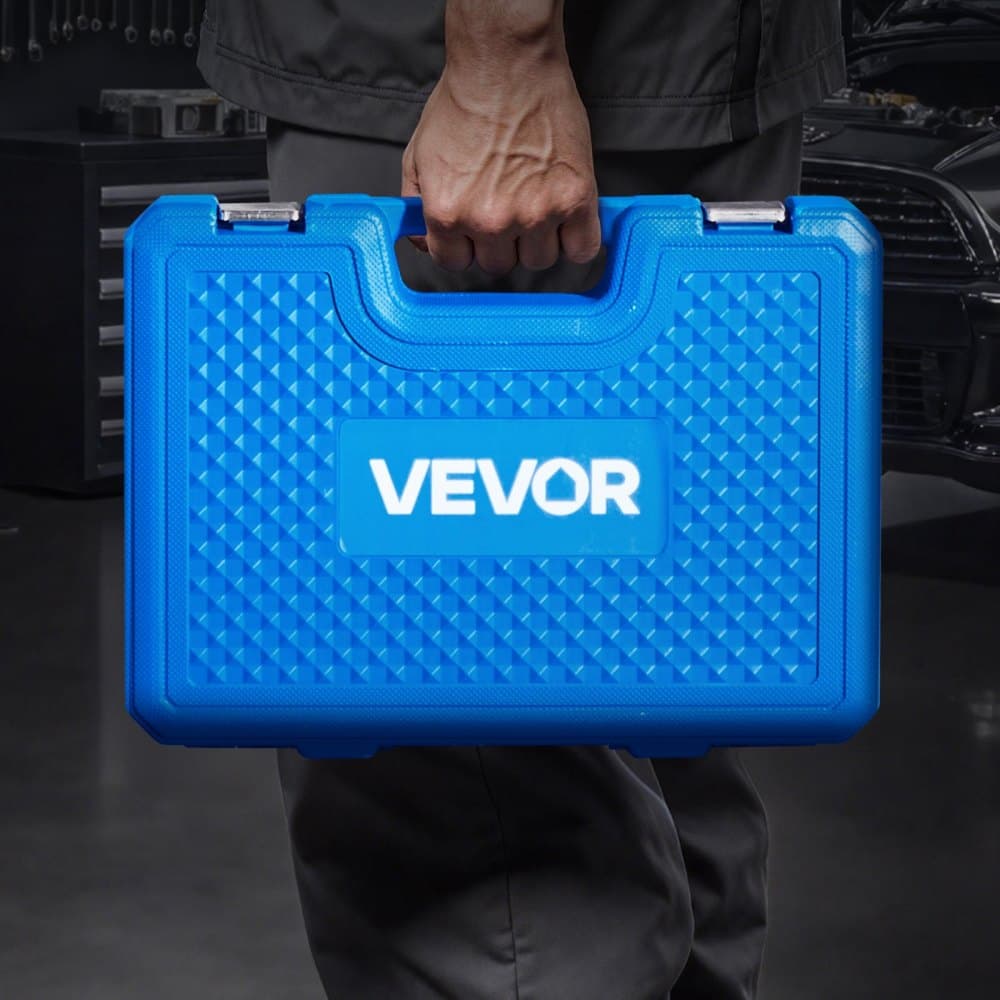 Zestaw do wciskania łożysk, 7 szt., zestaw do wciskania pierścieni łożyskowych i uszczelek z 5 tulejami, wałek rękojeści i pręt przedłużający, zestaw narzędzi do wciskania tulei, wytrzymały zestaw narzędzi do demontażu i montażu z walizką do przechowywania