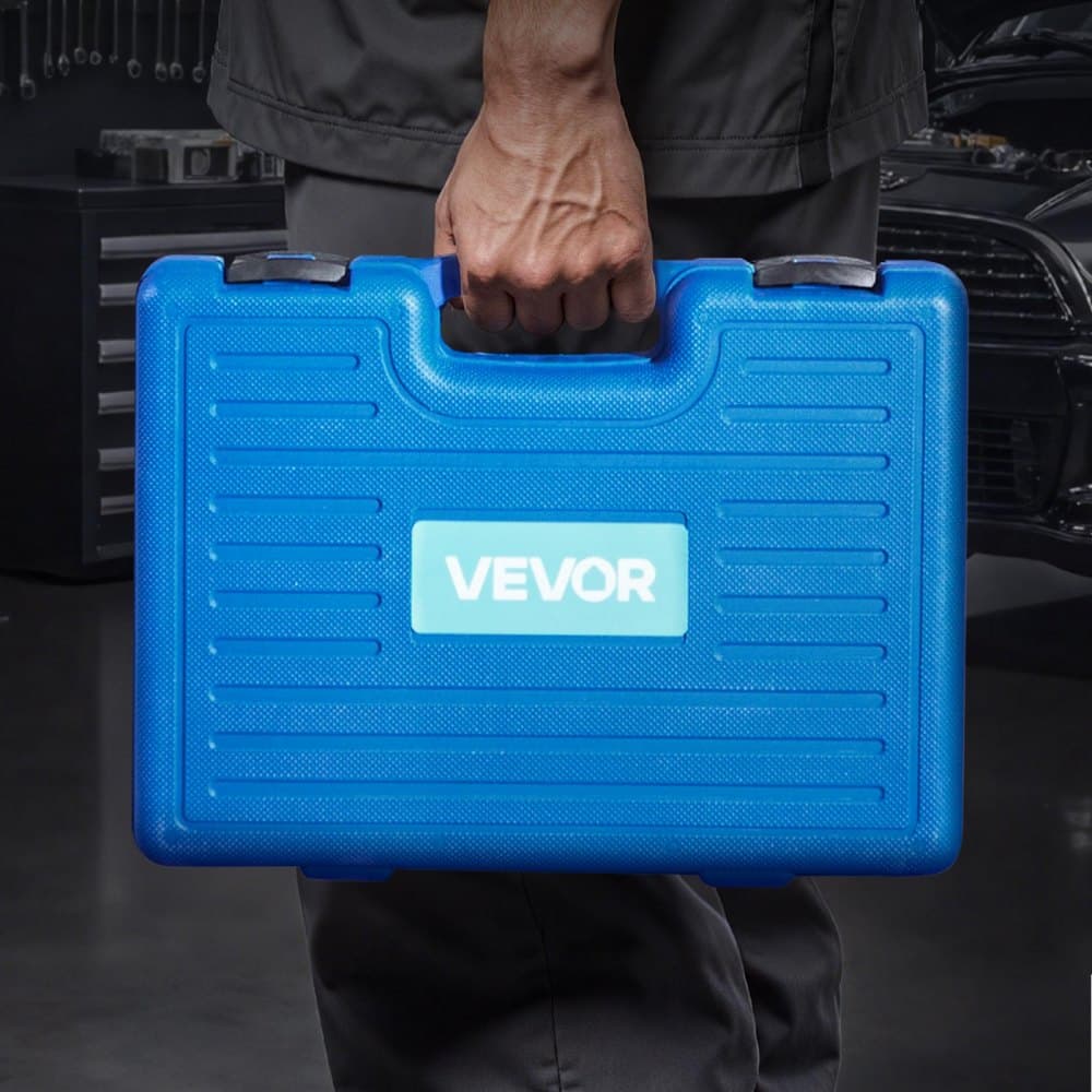 Zestaw do wyciskania łożysk, 10+24 szt., 2 w 1, zestaw do wyciskania sworzni kulowych i ściągania łożysk kół, zestaw do montażu pierścieni uszczelniających i pierścieni uszczelniających z 13 tulejami, ramą C i tulejami, wytrzymały zestaw do demontażu i montażu z walizką