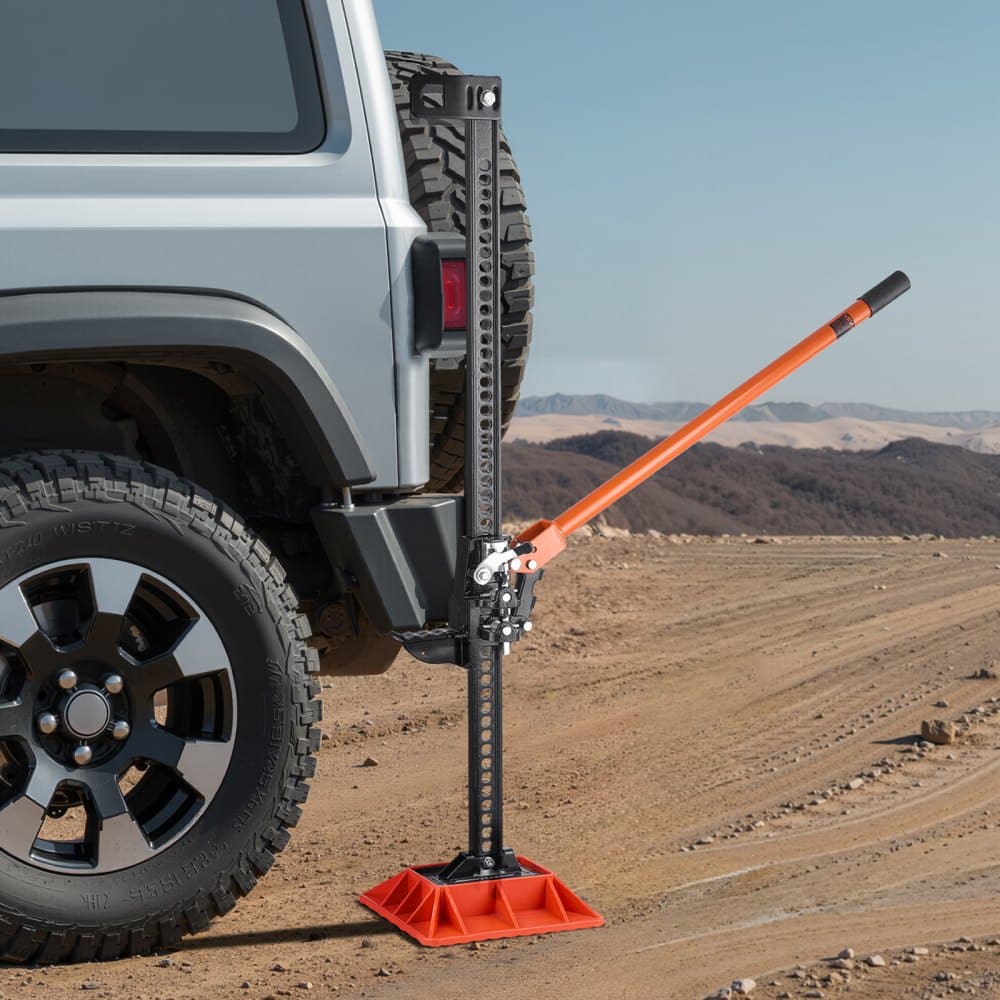 Podnośnik rolniczy z podstawą, podnośnik rolniczy o udźwigu 122 cm, podnośnik terenowy z grzechotką o udźwigu 3,18 tony, podnośniki o dużej wytrzymałości z zakresem podnoszenia 130,1–1079,5 mm do ciągników, ciężarówek i SUV-ów