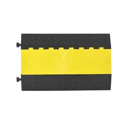 Rampa ochronna na kable, udźwig 9979 kg/oś, 2-kanałowa, wytrzymała osłona przewodu gumowego, kanał 100 x 75 mm, próg zwalniający z otwieraną górną pokrywą, do użytku wewnątrz i na zewnątrz, 1 opakowanie - miniatura 4