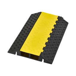 Rampa ochronna na kable, udźwig 9979 kg/oś, 2-kanałowa, wytrzymała osłona przewodu gumowego, kanał 100 x 75 mm, próg zwalniający z otwieraną górną pokrywą, do użytku wewnątrz i na zewnątrz, 1 opakowanie - miniatura 12