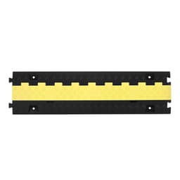 Rampa ochronna na kable, udźwig 9979 kg/oś, 2-kanałowa, wytrzymała osłona przewodu z TPU, kanał 31 x 28 mm, próg zwalniający z otwieraną klapką górną pokrywą, do użytku wewnątrz i na zewnątrz, opakowanie 3 szt. - miniatura 4