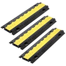 Rampa ochronna na kable, udźwig 9979 kg/oś, 2-kanałowa, wytrzymała osłona przewodu z TPU, kanał 31 x 28 mm, próg zwalniający z otwieraną klapką górną pokrywą, do użytku wewnątrz i na zewnątrz, opakowanie 3 szt. - miniatura 2