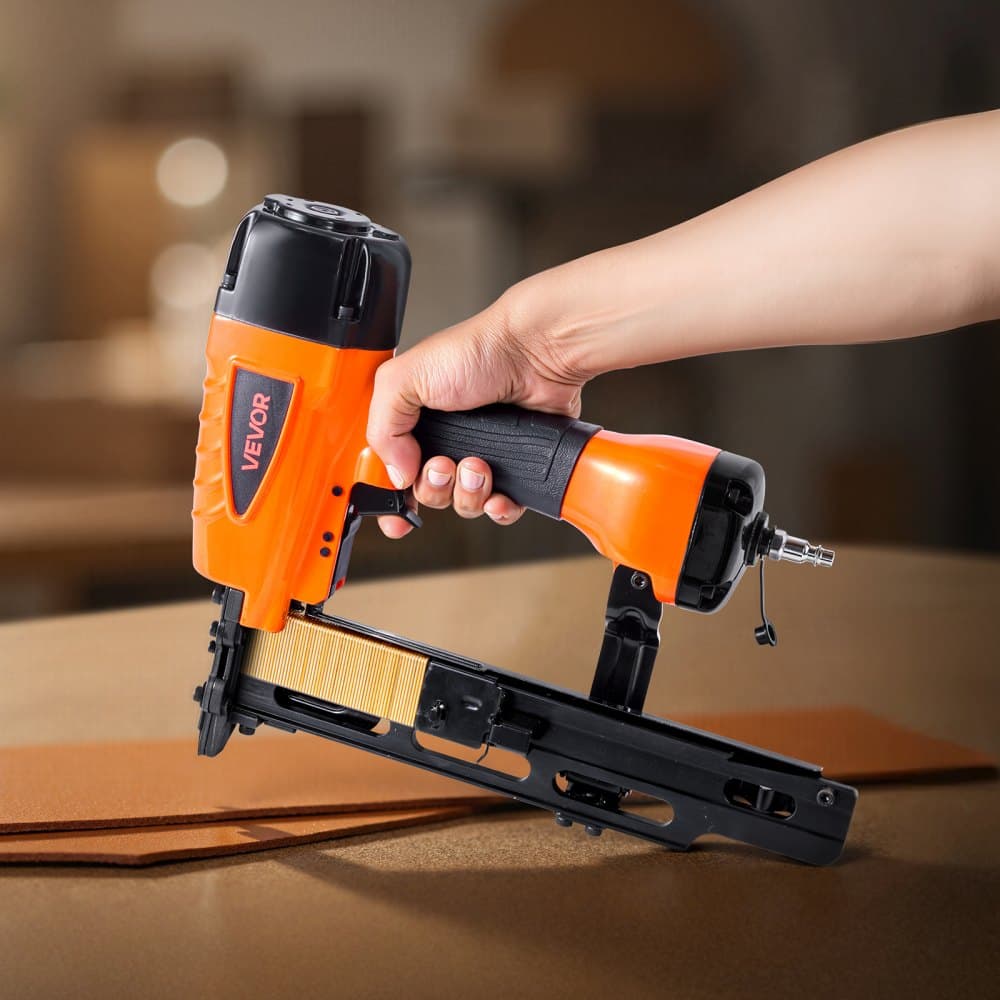 Zszywacz pneumatyczny, 16 Gauge, 10,8 mm, średnia korona, zszywacz pneumatyczny, długość od 25 mm do 50 mm, 70-120 PSI, wytrzymały, zasilany pneumatycznie, do pokryć dachowych, okładzin ściennych, ogrodzeń i podłóg