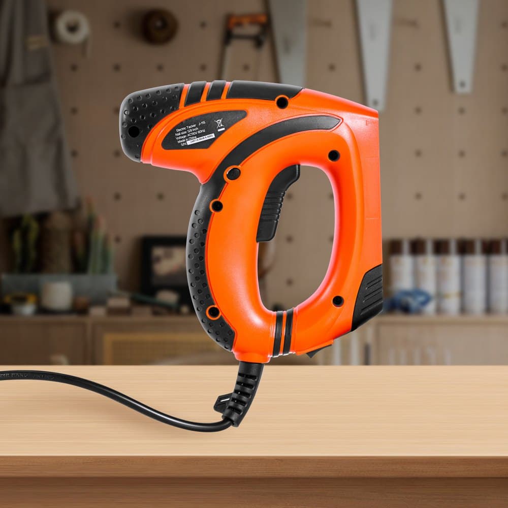 Elektryczny pistolet do gwoździ, zszywacz 2 w 1, gwoździarka brad, 18 Gauge 15 mm, zszywacz brad z 1000 szt. zszywek i 1000 szt. gwoździ, antypoślizgowy uchwyt gumowy, do prac stolarskich i projektów DIY