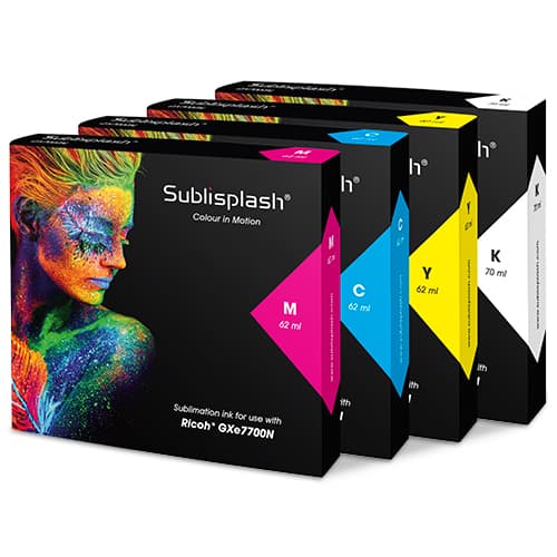 Sublisplash® do Ricoh GX e7700N, wkłady 62/70 ml, różne kolory