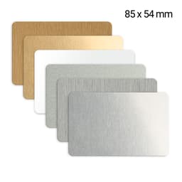 Wizytówki aluminiowe 54 x 85 mm, grubość 0,5 mm, różne kolory - miniatura 1