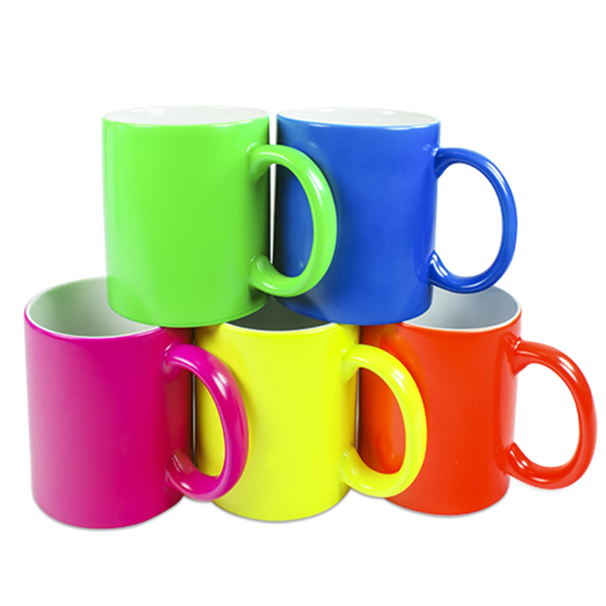 Kubek ceramiczny 11 uncji, z neonową powierzchnią, różne kolory