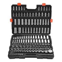 Zestaw nasadek, 163 elementy, 9,5, 6,4 i 12,7 mm, zestaw narzędzi nasadowych, SAE i metrycznych, głębokich i standardowych, zestaw narzędzi mechanicznych z walizką, chromowana stal stopowa CR-V, do napraw samochodowych - miniatura 2