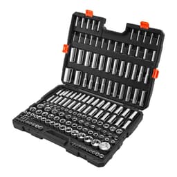 Zestaw nasadek, 163 elementy, 9,5, 6,4 i 12,7 mm, zestaw narzędzi nasadowych, SAE i metrycznych, głębokich i standardowych, zestaw narzędzi mechanicznych z walizką, chromowana stal stopowa CR-V, do napraw samochodowych - miniatura 12