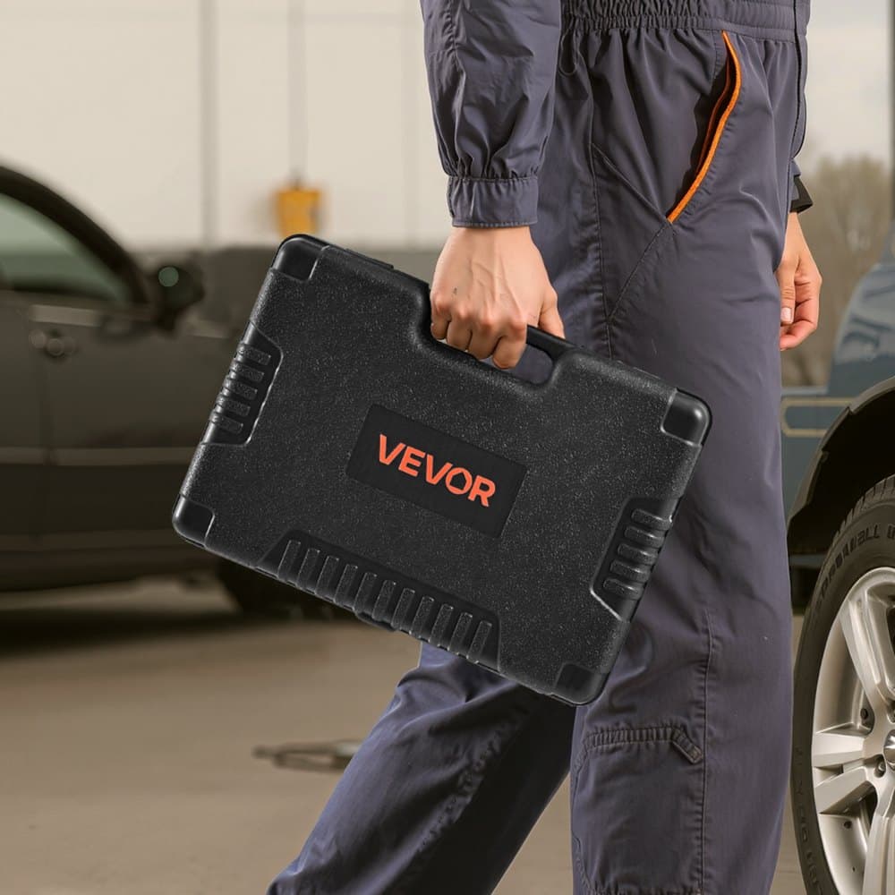 Zestaw nasadek, 69 elementów, 9,5 i 6,4 mm, nasadki i grzechotki, SAE i metryczne, głębokie i standardowe, zestaw narzędzi mechanicznych z akcesoriami i walizką, stal stopowa CR-V, do napraw samochodowych