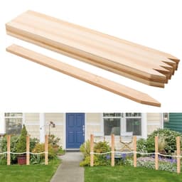 Drewniane paliki ogrodowe, 25 szt. 12,7×38,1×914,4 mm, paliki geodezyjne, paliki do wbijania w ziemię z ostrym końcem, paliki do podtrzymywania roślin z drewna jodłowego, słupki do oznakowania granic podwórka i ogrodzenia przeciwmułowego - miniatura 2