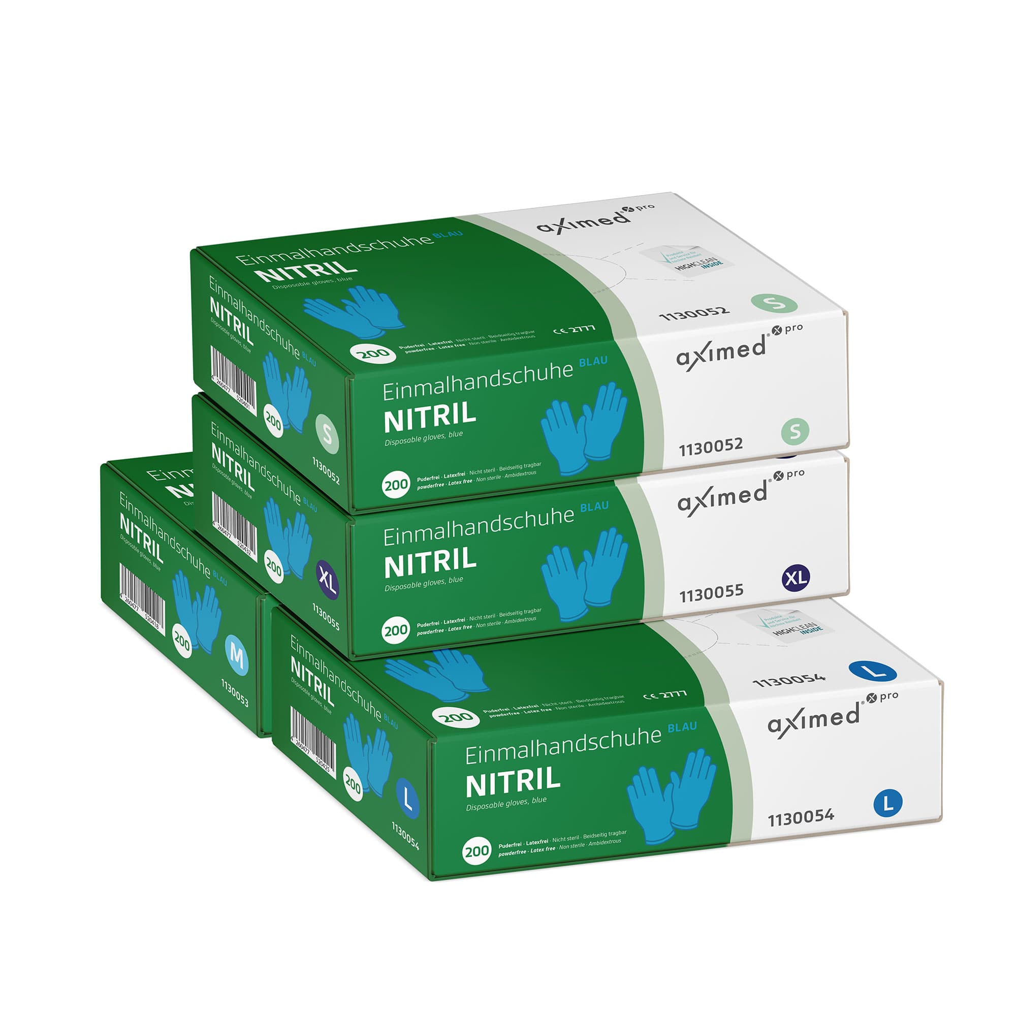 Rękawiczki nitrylowe w pudełku dozującym, różne rozmiary, 200 szt./opak.
