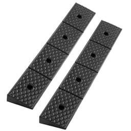 Gumowa rampa progowa, udźwig 15 ton, wysokość podniesienia 50,8 mm, wytrzymała, gumowa rampa progowa ze zbiornikiem spustowym do wózków inwalidzkich, wózków dziecięcych, motocykli, samochodów, kosiarek do trawy i przyczep, opakowanie 2 szt. - miniatura 4