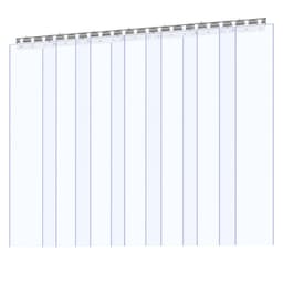 Zasłona drzwiowa z PVC, 106,7 x 213,4 cm, przezroczysta, plastikowa, do chłodziarki i zamrażarki - miniatura 5