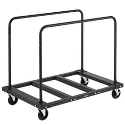Wózek do płyt gipsowo-kartonowych, udźwig 816 kg, stalowy wózek panelowy z kółkami obrotowymi o średnicy 12,5 mm, wózek do płyt gipsowo-kartonowych z pasem mocującym i 2 bocznymi poręczami do fabryki, magazynu, garażu, czarny - miniatura 3